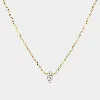 Hollywood Sensation Moonbeam Dainty Cable Chain Necklace With Marquise-cut Cubic Zirconia Pendant In Gold