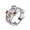 Hollywood Sensation Multicolor Ring In Silver