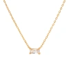 Hollywood Sensation Nightfall Glow Necklace With Emerald-cut Cubic Zirconia Pendant In Gold