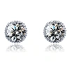 Hollywood Sensation One Carat Cubic Zirconia Stud Earrings In Silver