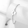 Hollywood Sensation Purepaw Link Chain Paw Cutout Charm Bracelet In Silver