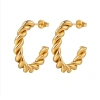 Hollywood Sensation Rope Hoop Earrings Perfect For Any Occasion In Gold