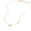 Hollywood Sensation Seraphima Elegant Necklace With Seven Round Cut Cubic Zirconia Stones In Gold