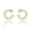 Hollywood Sensation Shooting Star Earrings With White Diamond Cubic Zirconia In Gold