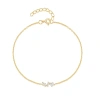 Hollywood Sensation Silvana Chain Link Bracelet With Round, Pear, And Emerald Cut Cubic Zirconia Sto In Gold