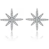 Hollywood Sensation Star Stud Earrings Cubic Zirconia In Silver