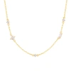 Hollywood Sensation Starfall Necklace With Oval, Round, And Princess Cut Cubic Zirconia In Gold