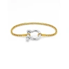 Hollywood Sensation The Lucky Lock Horseshoe Carabiner Clasp Bracelet In Gold