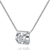 Hollywood Sensation White Gold Cubic Zirconia Heart Pendant Necklace In Silver