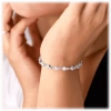 Hollywood Sensation Xo Tennis Bracelet With Round Cut White Diamond Cubic Zirconia Stones In Silver