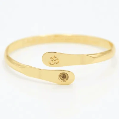 Hollywood Sensation Yoga Bracelets, Om Bracelets, Engraved Bracelets Inhale The Future Exhale The Pa In Gold