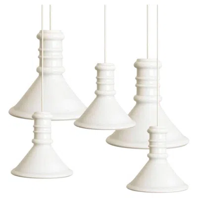Pre-owned Holmegaard 1 Of The 5 Round  Hanging Lamps By Michael Bang, 1970 In Clear