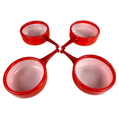 Pre-owned Holmegaard 1970s Set Of Four Bowls In Handblown Opal Glass By Michael Bang For  In Pink