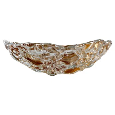 Pre-owned Holmegaard 1990´s Danish Glass Bowl By Per Lütken For  In Brown