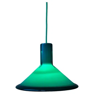 Pre-owned Holmegaard 1x Green Michael Bang P&t Pendant Lamp By , Denmark, 1970s