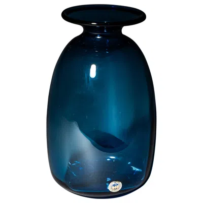 Pre-owned Holmegaard Blue “capri” Glass Vase By Kastrup , Denmark, 1960s/70s