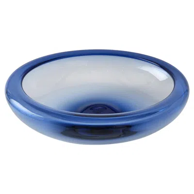 Pre-owned Holmegaard Bowl By , Light Blue Glass Color, Round Large Shape, C 1960, Denmark