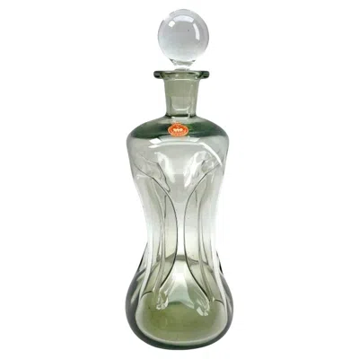 Pre-owned Holmegaard Danish From Jacob E. Bang Kluk Kluk Decanters, With Label 1960s In Transparent
