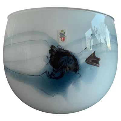Pre-owned Holmegaard Danish  Glass Cache Pot Or Bowl In Gray