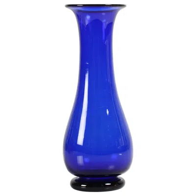 Pre-owned Holmegaard Danish  Kastrup Old Blue Hyacinth Glass/vase, Mouth Blown, Circa 1850 In Purple