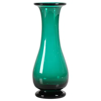 Pre-owned Holmegaard Danish  Kastrup Old Green Hyacinth Glass Vase, Mouth Blown, Circa 1850 In Purple