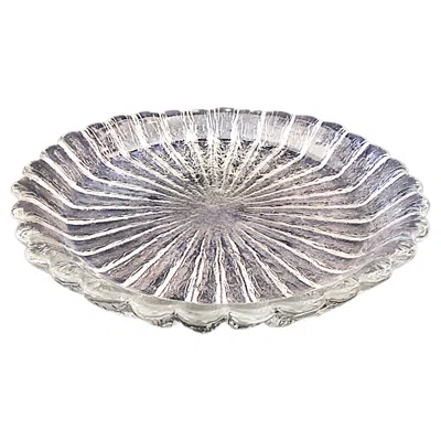 Pre-owned Holmegaard Danish Modern Lead Crystal Centerpiece Bowl By Sidse Werner For  Glass In Gray