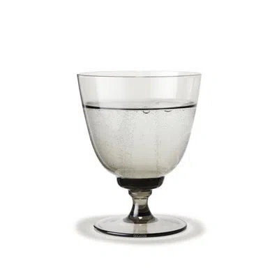 Holmegaard Flow Glass On Foot In Gray