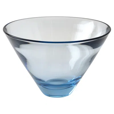 Pre-owned Holmegaard Glass Bowl By , Denmark, C 1960, Light Blue Color, Round Shape, Heavy