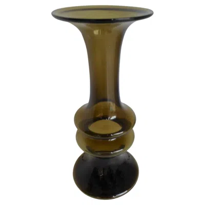 Pre-owned Holmegaard Havanna Series  Mid Century Modern Glass Vase Per Lutken 1967 Denmark In Black