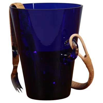 Pre-owned Holmegaard Ice Bucket With Cane Handle, Scandinavian Modern, 1960s In Black