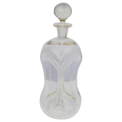 Pre-owned Holmegaard Large Kluk Kluk Glass Decanter  Designed By Jacob Eiler Bang Denmark In Transparent