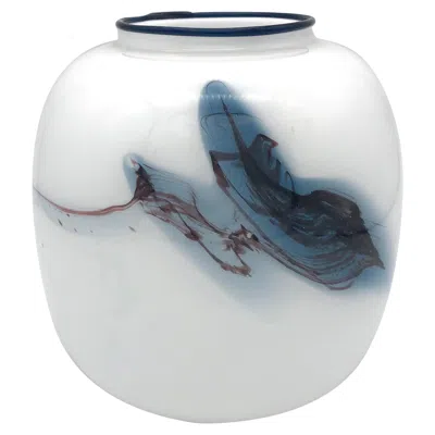 Pre-owned Holmegaard Michael Bang Atlantic Series Vintage Abstract Glass Vase Denmark In Transparent