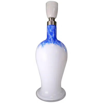Pre-owned Holmegaard Michael Bang Opaline Glass Table Lamp, Royal Copenhagen, 1990 In Transparent