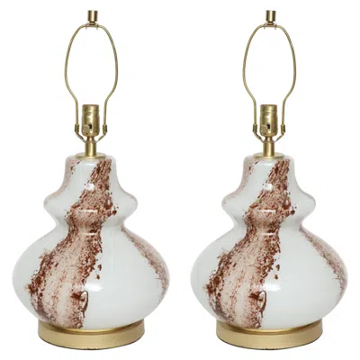Pre-owned Holmegaard Michael Bang Table Lamps By , Blown Glass, 1970s Sweden In Sand
