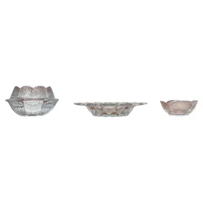 Pre-owned Holmegaard Mid-century Modern Danish Glass Bowls From , 1960s, Set Of 3 In Gray