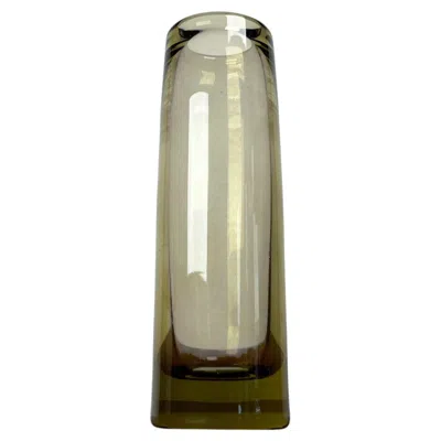 Pre-owned Holmegaard Mid-century Modern Danish Labrador Green Glass Vase Per Lütken , 1950s