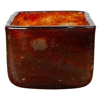 Pre-owned Holmegaard Mid-century Modern Danish Lava Art Glass Bowl By Per Lütken For  1960s In Red