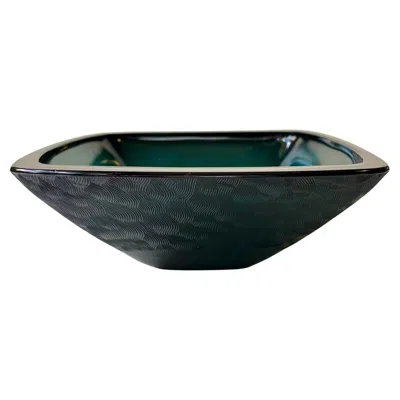 Pre-owned Holmegaard Midcentury Teal Green Bowl By Per Lütken For Kastrup/, 1960s