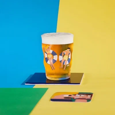 Holmegaard Mikkeller Pint Glass, Clear, Dia: 3.7" In Multi