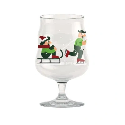 Holmegaard Mikkeller Universal Beer Glas Christmas 2025, Clear W. Deco, 13.5 oz