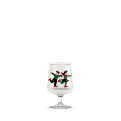 Holmegaard Mikkeller Universal Beer Glass Christmas 2024 13.5 oz Clear W. Deco