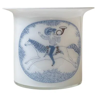 Pre-owned Holmegaard Modernist Blue Magic Glass Planter By Michael Bang & Ole Winther For
