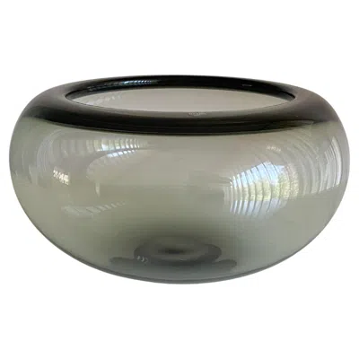 Pre-owned Holmegaard One Large Grey Green  Glass Bowl Provence By Per Lütken Denmark