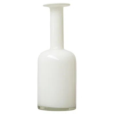 Pre-owned Holmegaard Otto Brauer White Opaline Art Glass Vase For  1960s