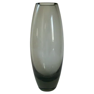 Pre-owned Holmegaard , Per Lütken, Grey Hellas Vase, Signed, Denmark, Circa 1970's In Gray