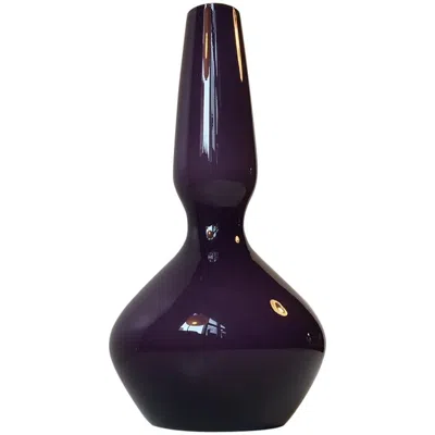 Pre-owned Holmegaard Rare Midcentury Purple Glass Vase By Jacob E. Bang - , Denmark 1970s