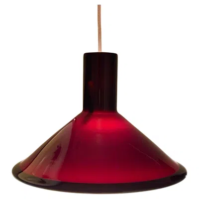 Pre-owned Holmegaard Red Michael Bang P&t Pendant Lamp By , Denmark, 1970s