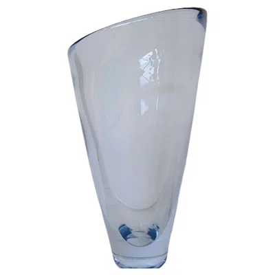 Pre-owned Holmegaard Scandinavian Modern Glass Thule Vase By Per Lutken For , Denmark 1960 In Clear