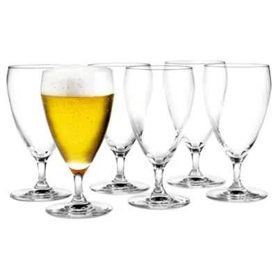 Pre-owned Holmegaard Set Of Six  Perfection Beer Glasses - Scandinavian Modern In Sand