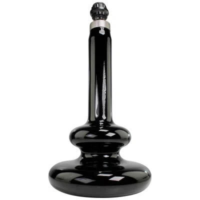 Pre-owned Holmegaard Tall Danish Mid Century Modern Black Art Glass Lamp By Hsin-lung Lin